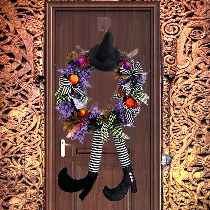 Halloween Skull Wreath
