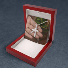 Artisan Cross Necklace with Ball Chain