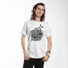 Grace Upon the Mountain — 2 Peter 3:18 Christian T-Shirt