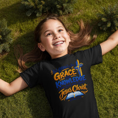 Grace in His Glory — 2 Peter 3:18 Christian Youth T-Shirt