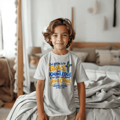 Grace in His Glory — 2 Peter 3:18 Christian Youth T-Shirt