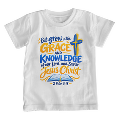 Grace in His Glory — 2 Peter 3:18 Christian Youth T-Shirt