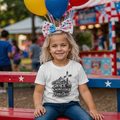 Grace Upon the Mountain — 2 Peter 3:18 Christian Youth T-Shirt