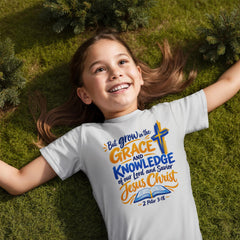 Grace in His Glory — 2 Peter 3:18 Christian Youth T-Shirt