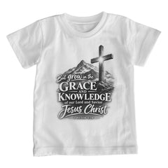 Grace Upon the Mountain — 2 Peter 3:18 Christian Youth T-Shirt