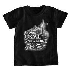 Grace Upon the Mountain — 2 Peter 3:18 Christian Youth T-Shirt