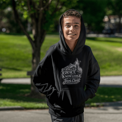 Grace Upon the Mountain — 2 Peter 3:18 Christian Youth Hoodie