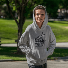 Grace Upon the Mountain — 2 Peter 3:18 Christian Youth Hoodie