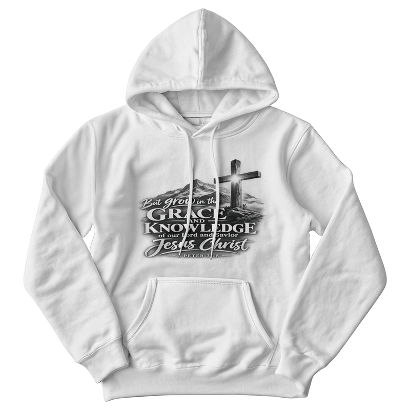Grace Upon the Mountain — 2 Peter 3:18 Christian Hoodie