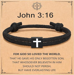 Milan Rope Braided Cross Bracelet